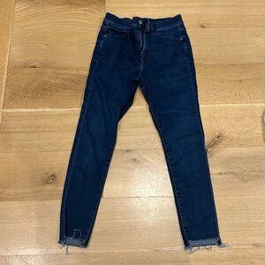 Express Dark Wash Skinny High Rise Jeans